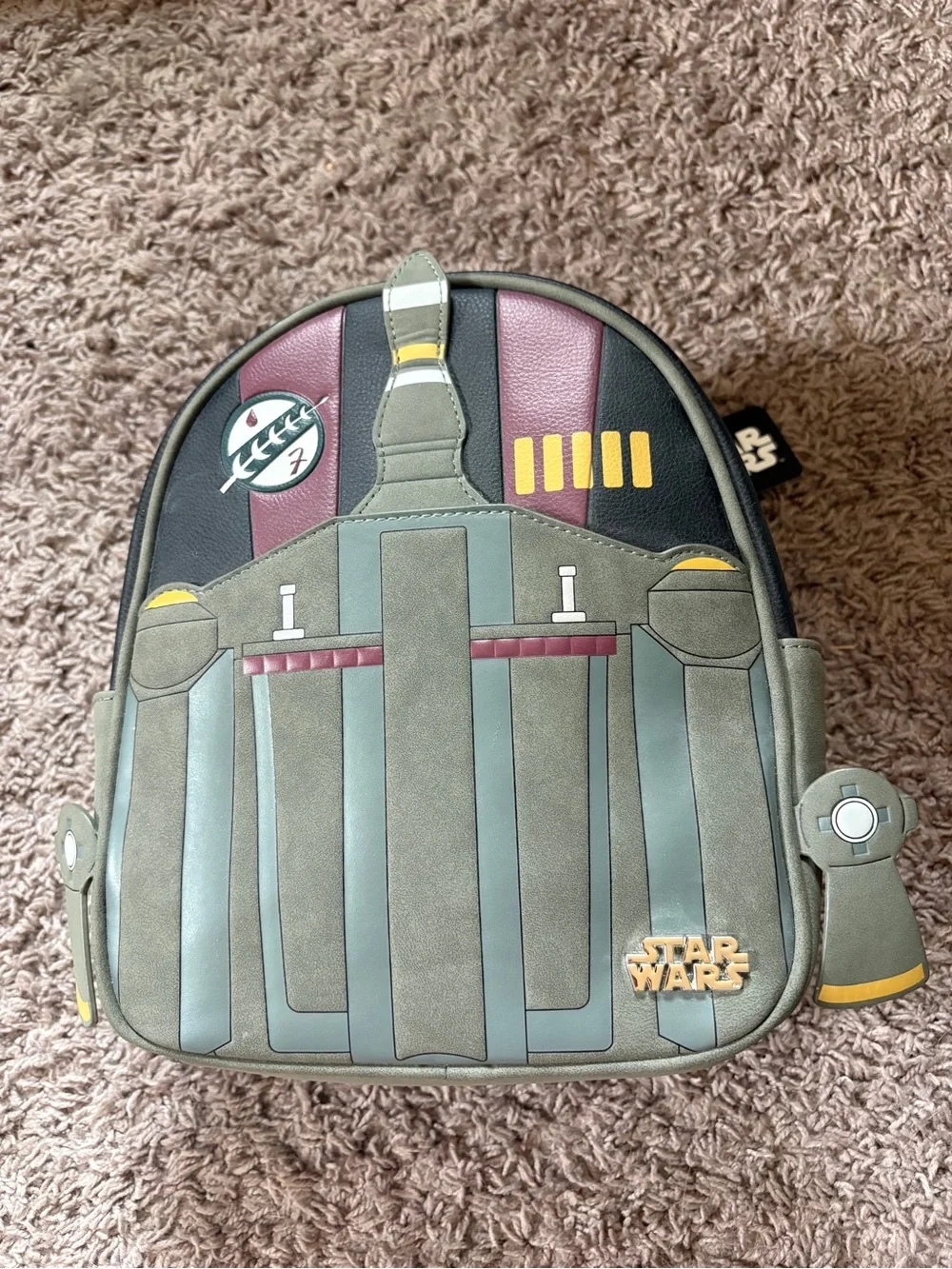 Star Wars Boba Fett-Inspired Green & Black Mini Backpack